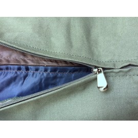 ehomegoods Durable Comfort Pet Dog Micro-Cushion Memory Foam Pillow Bed with Waterproof Liner + External Cover for S,M,L Dogs- Complete Set (Green Canvas, 36''x29'')