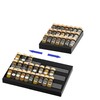 Wobmmi Expandable Metal Spice Drawer Organizer,3-Tier Slanted Seasoning Jars Tray