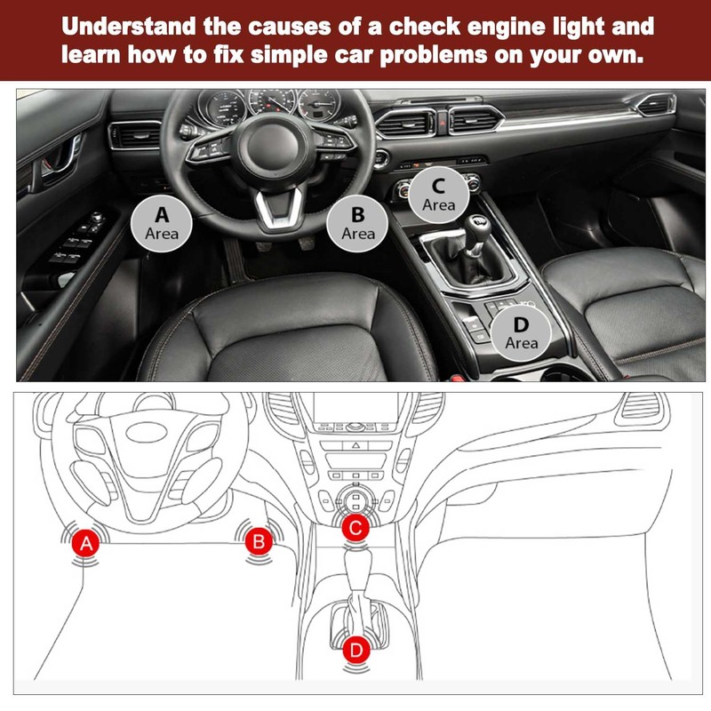 RXQRX V015 OBD2 Scanner, Automotive OBD II Scanner Fault Diagnosis,