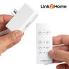 Link2Home Wireless Remote Control Outlet Light Switch, 100 ft range,