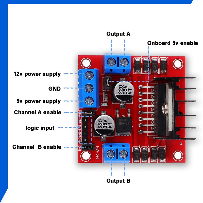 BOJACK L298N Motor DC Dual H-Bridge Motor Driver Controller Board