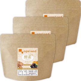 オーガランド (ogaland) 酵素ドリンク サラシア plus+ (80g / 3個セット ぶどう＆みかん味) 90種以上の発酵熟成酵素 (乳酸菌/ビタミンC) ダイエットサポート アミノ酸