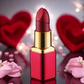 Cute Lipstick Lighter, Soft Flame Refillable Gas Butane Torch,Collectible Ladies Unique Lighter, Suitable Gift for Women, Birthday, Candle (No Gas) (Red)