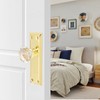ToPToToo Glass Crystal Dummy Door Knobs Interior, Single-Side Dummy Door
