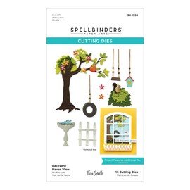 Spellbinders S4-1330 Backyard Haven View Etched Dies from The Windows with a View Collection by Tina Smith