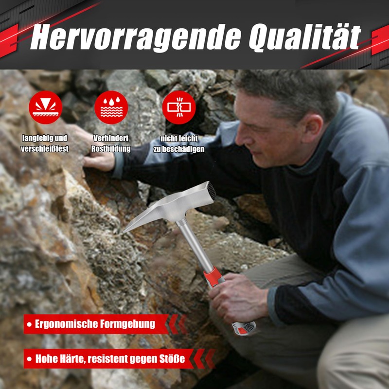 600g Steel Pipe Handle R-Type Brick Hammer