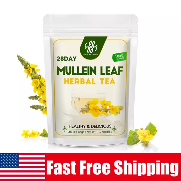 iMATCHME 100% Natural Mullein Leaf Herbal Tea For Lung Cleansing