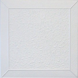 DIY Styrofoam Glue Up Ceiling Tiles White 20x20 R27W Pack of 8 (Plain White)