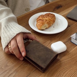 Berliner Bags Vintage Men's Wallet with Coin Compartment, Rome, Leather Wallet with RFID Protection, Slim Wallet for Men, Portrait Format, Brown, dark brown, Minimalist