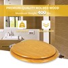 Angel Shield Wood Veneer Natural Toilet Seat with Quiet Close,