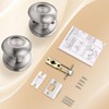 Gobrico 5 Pack Egg Shaped Passage Door Knobs Flat Satin