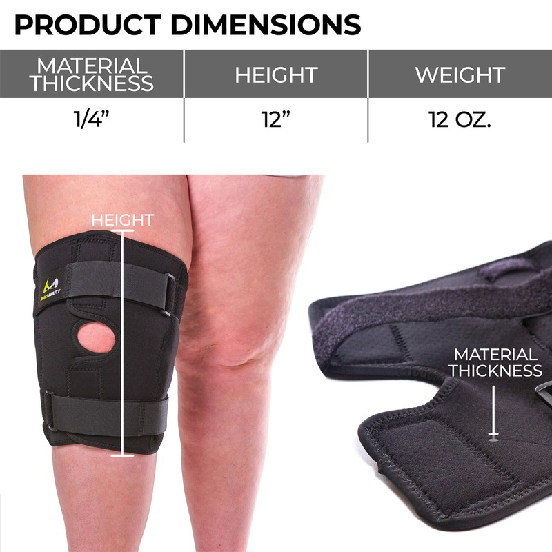 BraceAbility Plus Size Knee Brace - Bariatric Men and Women's