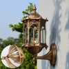 YIYIBYUS Outdoor Wall Lantern, Aluminum Glass Lantern Wall Sconce Light