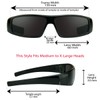 proSPORT Full Lens Reading Sunglasses Black +2.00 Not Bifocal Dark