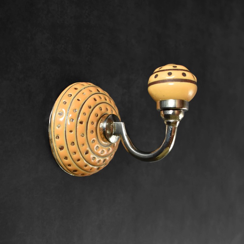 Hand Painted Ceramic Coat and Wall Hook Unique Ceramic Towel