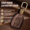 Key Fob Cover for 2019-2023 Sierra Silverado 1500 2500HD(K-Dark Brown)