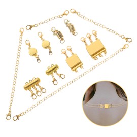 jojofuny Necklace Connector Set Jewelry Extender Kit Decorative Necklace Clasps Multi-Strand Jewelry Making