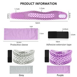 Neck Brace for Neck Pain and Support, Soft Silicone Cervical Collar for Sleeping, Adjustable Breathable Honeycomb Neck Protector Wrap, Keep Vertebrae Stable, Cervical Spine Pressure Relief (Gray)