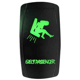 50 Caliber Racing 50 Caliber Racing Rocker Switch ON/Off LED Backlit Eject Passenger UTV, Auto, Boat 20A 12V (5259A10 Green)