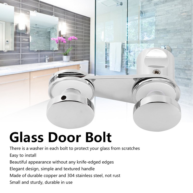 Bathroom Glass Door Lock Shower Room Latch Lock for Home