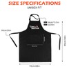 Mordx Bib Apron,Unisex Black Aprons Adjustable Washable,with 2 Pockets for