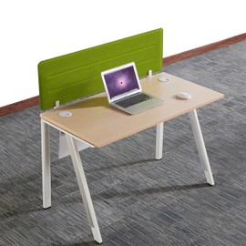 UNION ACOUSTIC Desk Divider Panel, 34.6" x 11.8", Green – Clamp-On with 2 L-Clips, Soundproof Noise Reducing Privacy Screen for Office or Home Desk, High Quality Polyester