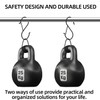 HCTESCO Heavy Duty Large S Hooks, 4.96 inch, Black, Set
