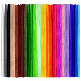 TOAOB 400pcs Pipe Cleaners Assorted Pipe Cleaners Craft Supplies 25 Colors Chenille Stems for DIY Art Crafts Project Decorations 6mm x 12 Inch