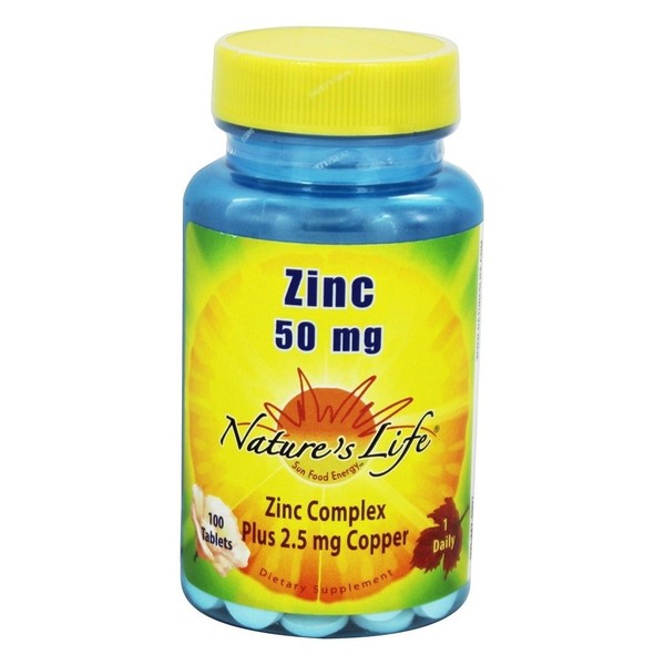 Zinc 50mg - Vegetarian Nature's Life 100 Tabs