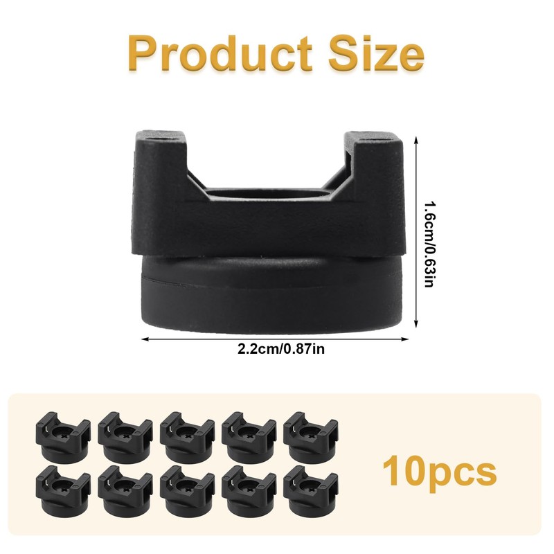Lyreh 10pcs Magnetic Zip Tie Mounts, Cable Tie Holder Base