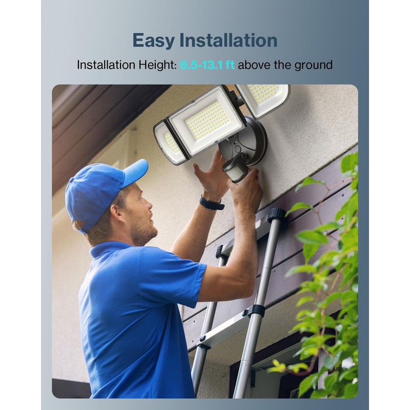 Olafus 180W Motion Sensor Outdoor Lights, 18000lm Dusk to Dawn