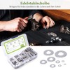 Stainless Steel Washers Set, 684 Pieces, Flat, Locking Washers Assortment,