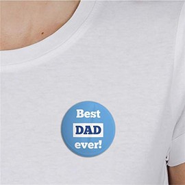 Hellweg Druckerei Button Badge Best Dad Ever Father Dad Family Love Badge Gift Idea Badge Pin