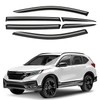Window Deflectors Smoke Tinted Tape-On Side Window Vent Visor Deflectors