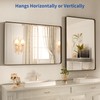 WEER 24x32 Inch Bronze Bathroom Mirror - Brushed Bronze Frame