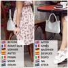 Kurtzy Pack of 6 Portable Handbag Holder - Silver Foldable