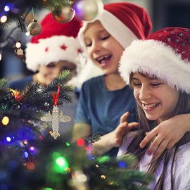 WaaHome Metal Airplane Christmas Ornaments 2024 Silver Aircraft Keepsake Ornaments for Christmas Tree Decorations, Unique Airplane Christmas Tree Ornaments Gifts for Men Pilots Kids Boys Girls