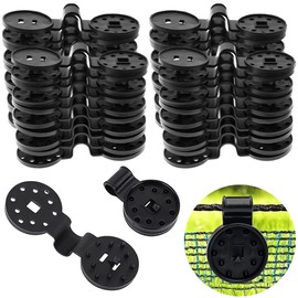 Wopanxye 40pack Shade Cloth Clips, Reusable Heavy Duty Sunshade Cloth Fixing Hoops, Detachable Plastic Round Lock Grip Shade Net Tarp Clamps for Garden Greenhouse Outdoor Netting Shade Fabric Hangers