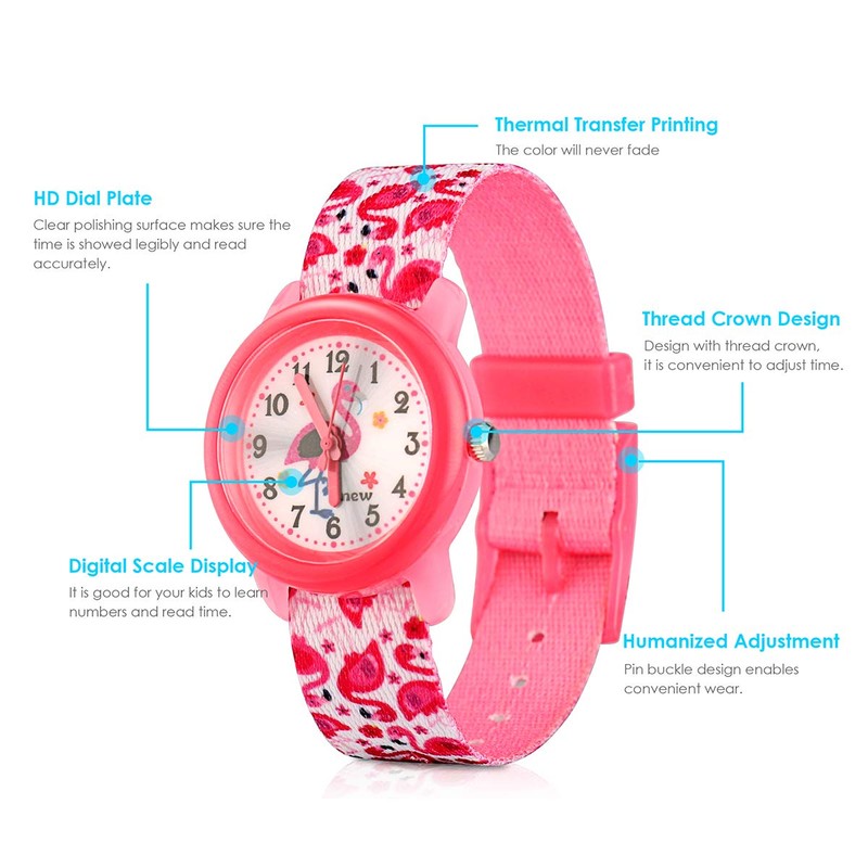 ele ELEOPTION Unisex Kids Digital Quartz Waterproof Cute Cartoon Round
