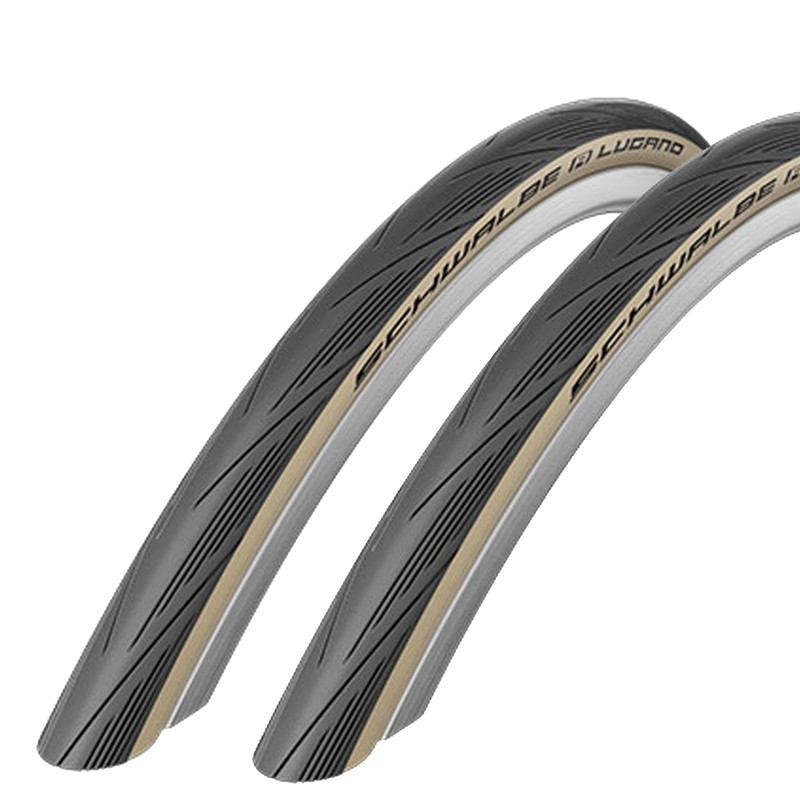 Schwalbe Lugano 700 x 25c Road Bike Tyres - Beige