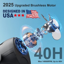 FULSUNT 2025 Upgraded Portable Waist Fan Clip On Up to 40H Cooling, 6 Speeds 14000RPM Powerful Airflow, 6000mAh Shirt Fan Body Fans Rechargeable, Wearable Belt Fans for Outdoor Work Travel