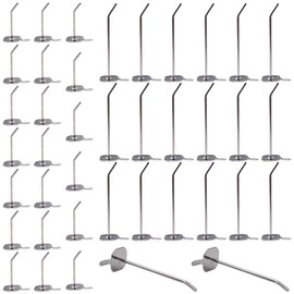 DBAILY Single Pegboard Hooks, 40pcs Metal Perforated Board Hooks Pegboard Accessories Set Pegboard Wall Slat Clips for Retail Display Store Supermarket Garage Workshop (10cm,5cm) (Fruit Hook)