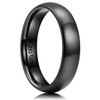 King Will 5mm Black Dome Titanium Ring Matte Finish Wedding