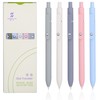 Qupaen Gel Pens,5 Pcs Black Janpanese Gel Pens 0.5mm Fine