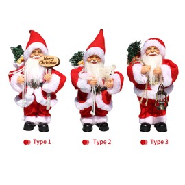 Electric Santa Claus Musical Doll Christmas Singing and Dancing Toys Christmas Table Centerpiece Decorations Battery Operated Musical Moving Figure Christmas Gift