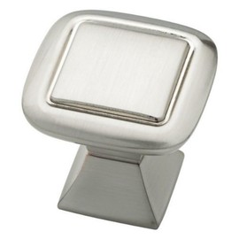 Liberty P20327-SN-C 32mm Square Kitchen Cabinet Hardware Knob with Square Base, Satin Nickel