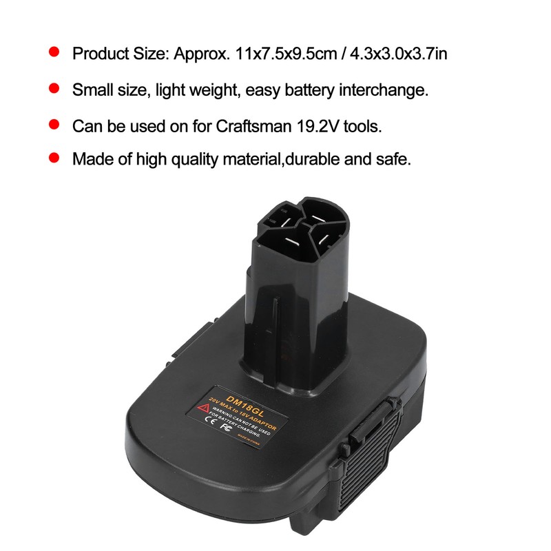 DM18GL Adapter for 18V Lithium Battery DCB200 DCB201 DCB203 DCB204