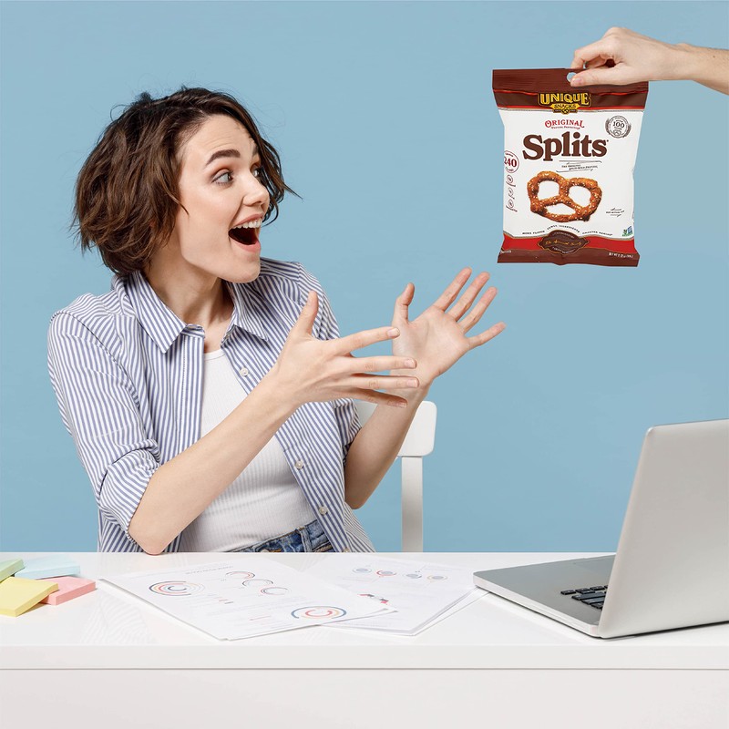 Unique Snacks Original Splits Pretzels, Delicious Homestyle-Baked Snack Bag, OU