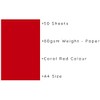 Coral Red A4 Coloured Craft Paper 80gsm (50 Sheets)