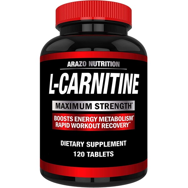 Super Strength L-Carnitine 1000mg Servings Plus Calcium for Boosted Metabolism and Improved Muscle Gain - Arazo Nutrition